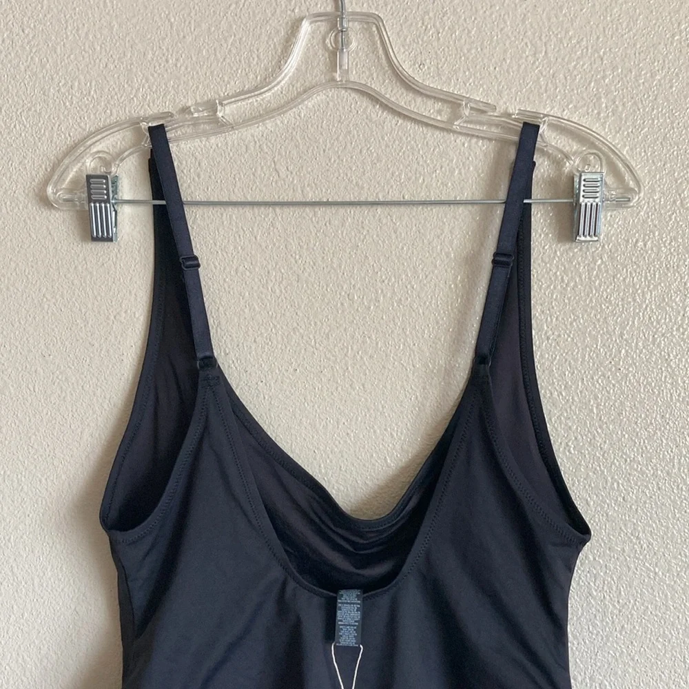 SKIMS Signature Swim Scoop Neck One Piece in Onyx (Size 2X)